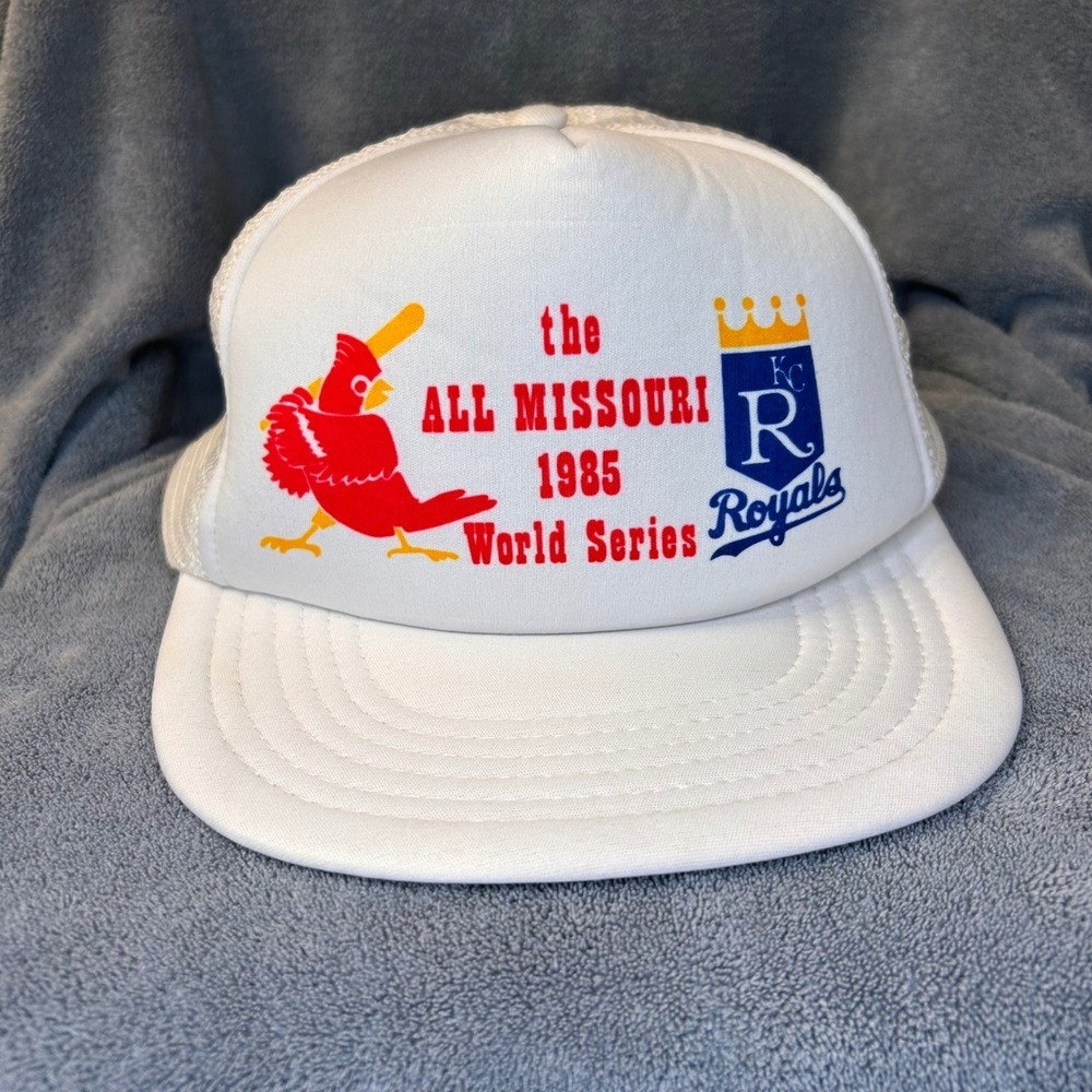 VTG '85 St. Louis Cardinals Kansas City Royals MLB World Series Snap Back Hat